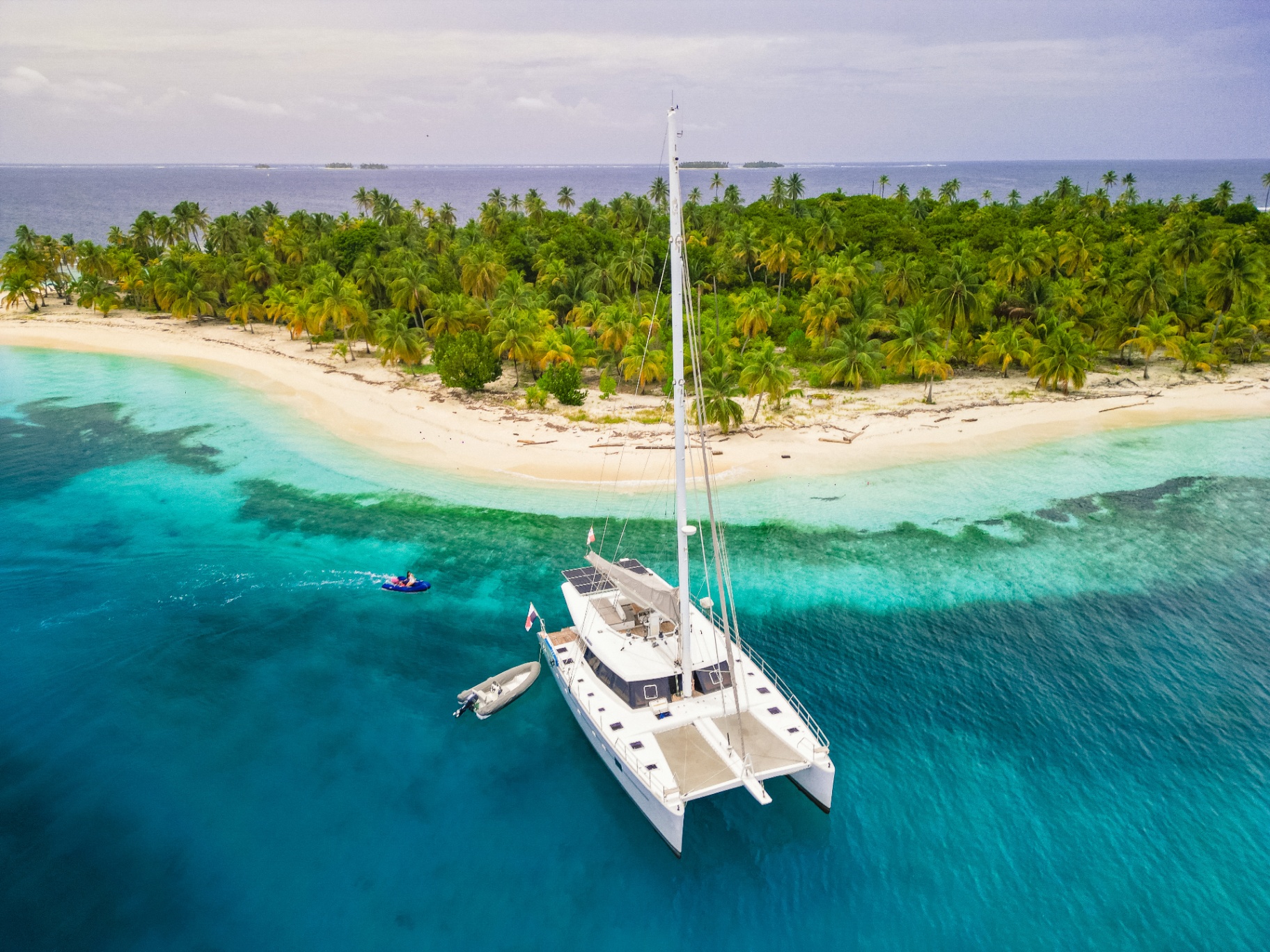 Sun Odyssey 44i sailing yacht under sail off Panama